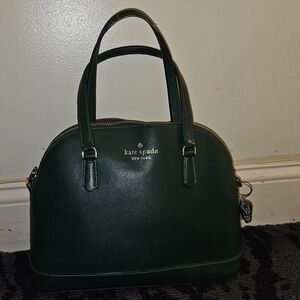 Kate Spade Sadie Deep Jade Saffiano Leather Dome Satchel K6177